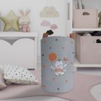 Mekta Home Renkli Bebek ve Çocuk Odası Turncu Filli Balon Desenli Keçe Oyuncak Sepeti 45cm Boy 35cm Çap