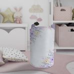 Mekta Home Renkli Çiçek Desenli Bebek ve Çocuk Odası Oyuncak Sepeti