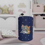 Mekta Home Renkli Tom ve Jerry Desenli Bebek ve Çocuk Odası Oyuncak Sepeti 45cm x 35cm