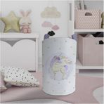 Mekta Home Yıldızlı Mavi Unicorn Desenli Bebek ve Çocuk Odası Oyuncak Sepeti