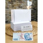 Mektup Zarf Kendinden Yapışkanlı Zarf, Davetiye Mektup Para Belge Düğün Kına Nişan Sünnet için, 16,3 x 11,5 cm, 50 Adet