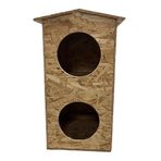 Melada Kedi Evi Dış Ortam Uygun Ahşap Kedi Evi Dublex OSB 66x39x32 cm