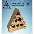 Melada Kedi Evi Dış Ortam Uygun Ahşap Kedi Evi Osb 100X90X55 cm 165 Dsi