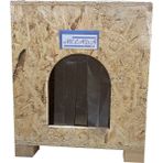 Melada Kedi Evi Dış Ortam Uygun Ahşap Kedi Evi OSB 40x37x34 cm