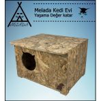 Melada Kedi Evi Dis Ortam Uygun Ahsap Kedi Evi Osb 60X45x40 Cm