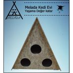 Melada Kedi Evi Dış Ortam Uygun Ahşap Kedi Evi Osb 78X76X35 cm