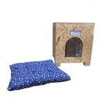 Melada Kedi Evi Dış Ortam Uygun Ahşap Kedi Evi Osb Minderli 40X37x34 Cm