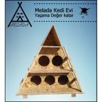 Melada Mobilya Kedi Evi Dış Ortam Uygun Ahşap Kedi Evi Osb 100x90x55 cm 165 Dsi
