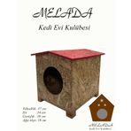 Melada Mobilya Sokak Hayvanları Kedi Evi Çatılı