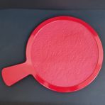 Melamin Pizza ve Sunum Tabağı – Saplı Kırmızı Servis Tabağı 33 cm