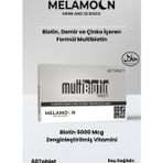 Melamoon Biotin 5000 Mcg Zenginleştirilmiş Saç Ve Tırnak Vitamini - Demir Ve Çinko Katkılı 60 Tablet