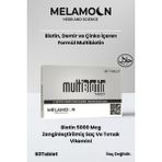 Melamoon Multibiotin 5000 Mcg 60 Tablet Biotin Demir Çinko İçeren Saç Tırnak Cilt İçin Takviye
