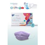 Melantis Medikal Meltblownlu + Tip 2r 3 Katlı Telli Cerrahi Maske 1 Kutu 50 Adet Mor
