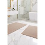 MELARİS HALI Banyo Paspası 2’li Set Yıkanabilir Dokuma Yüzey Kaymaz Taban Klozet Takımı Banyo Halısı Paspas