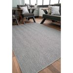 Melaris Halı Berena Naturel Jüt Halı Örme Kilim Sisal Hasır Halı Mutfak Balkon Halısı - 200 x 290 cm - Gri