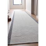 Melaris Halı Yeni Nesil Çerçeveli Sisal Yolluk Yumuşak Dokuma Kilim Kaymaz Pamuk Taban Bordürlü Halı - Antrasit - Beyaz - 160 x 250 cm