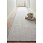 Melaris Halı Yeni Nesil Çerçeveli Sisal Yolluk Yumuşak Dokuma Kilim Kaymaz Pamuk Taban Bordürlü Halı - Krem - Gri - 100 x 300 cm