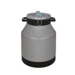 Melasty Süt Sağma Makinesi Alüminyum Süt Güğümü (10 Litre İki Kulp-Tek Saplı Kapaklı Dar Ağız)