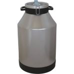 Melasty Süt Sağma Makinesi Alüminyum Süt Güğümü (30 Litre İki Kulplu Kapaklı Dar Ağız)