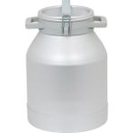 Melasty Süt Sağma Makinesi Alüminyum Süt Güğümü (50 Litre Iki Kulplu Kapaklı Geniş Ağız)