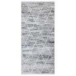 Melchior Gri Geometrik Modern Geometrik Etnik Desenli Boho Makinada Yıkanabilir Hafif Hav Toz Vermez Leke Tutmaz Kaymaz Taban Dijital Makine Baskı Halı Oturma Odası Salon Yolluk Koridor Mutfak Halısı