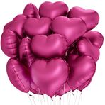Meleager Kalp Folyo Balon Pembe 20 Adet, Kalp Helyum Balon, Helyum Balonu Kalpler, Metal Pembe Kırmızı Kalp Balon, Kalp Şeklinde Folyo Balon, Kalp Balon, Doğum Günü, Düğün, Sevgililer Günü için