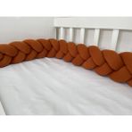 Meleğin Işıklı Topları 240 cm 3'lü Örgü Koruma /50X90 Sepet Beşik - Yatak Koruyucu - Tarçın