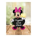 Melek Atölye -bebek Çocuk Resimli Doğum Günü Ahşap Magnet Mıknatıslı Minnie Mouse 20li Atolye_melek
