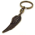 Melek Kanadı Angel Kanat Eskitme Bronz Antik Sarı Metal Anahtarlık KC262