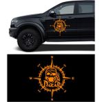 Melek Pazarı 1820 Dakar Pusula off Road Turuncu 50x50 cm Oto Sticker
