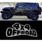 Melek Pazarı 4x4 off Road Yazı Gümüş 50x22 cm Oto Sticker