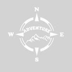 Melek Pazarı Adventure Pusula off Road Beyaz 50x50 cm Oto Sticker