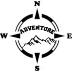 Melek Pazarı Adventure Pusula off Road Siyah 50x50 cm Oto Sticker