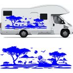 Melek Pazarı Aslan Karavan Sticker. Asfika Doğa Manzarası Kamp Karavan STICKER-S1360 - 120 X 44 cm - Mavi