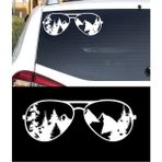 Melek Pazarı Güneş Gözlüğü Dağcılık Off Road Oto Sticker, Araba STICKERI-S1793 - 40 X 15 cm - Beyaz