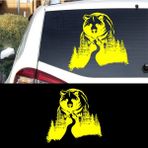 Melek Pazarı S1409 Ayı Orman Manzara Sarı 90x90 cm Oto Sticker