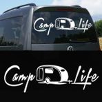 Melek Pazarı S1746 Camp Life Beyaz 30x9 cm Oto Sticker