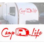 Melek Pazarı S1746 Camp Life Kırmızı 40x11 cm Oto Sticker