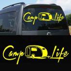 Melek Pazarı S1746 Camp Life Sarı 30x9 cm Oto Sticker