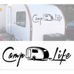 Melek Pazarı S1746 Camp Life Siyah 120x33 cm Oto Sticker