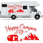Melek Pazarı S1750 Mutlu Kampçılar Happy Campiers Kırmızı 45x24 cm Oto Sticker