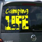 Melek Pazarı S1752 Camping Life Sarı 60x60 cm Oto Sticker