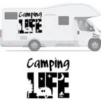 Melek Pazarı S1752 Camping Life Siyah 20x20 cm Oto Sticker