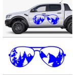 Melek Pazarı S1793 Güneş Gözlüğü Dağcılık off Road Mavi 25x9 cm Oto Sticker