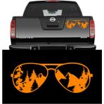 Melek Pazarı S1793 Güneş Gözlüğü Dağcılık off Road Turuncu 15x5.5 cm Oto Sticker