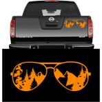 Melek Pazarı S1793 Güneş Gözlüğü Dağcılık off Road Turuncu 50x18 cm Oto Sticker
