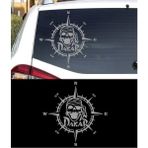 Melek Pazarı S1820 Dakar Pusula off Road Gümüş 40x40 cm Oto Sticker