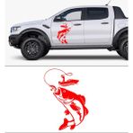 Melek Pazarı S1863 Balık Avı Kırmızı 90x65 cm Oto Sticker
