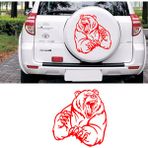 Melek Pazarı S1865 Kızgın Ayı Kırmızı 20x20 cm Oto Sticker