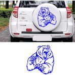 Melek Pazarı S1865 Kızgın Ayı Mavi 60x60 cm Oto Sticker